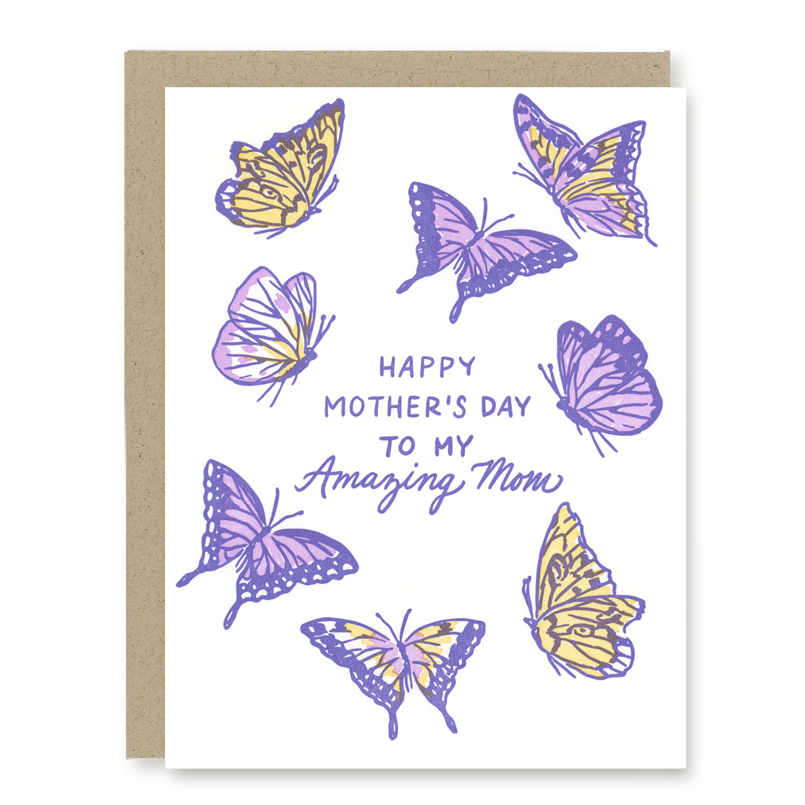 Kindred Letterpress - Mother's Day Butterflies Card | Mother's Day Card