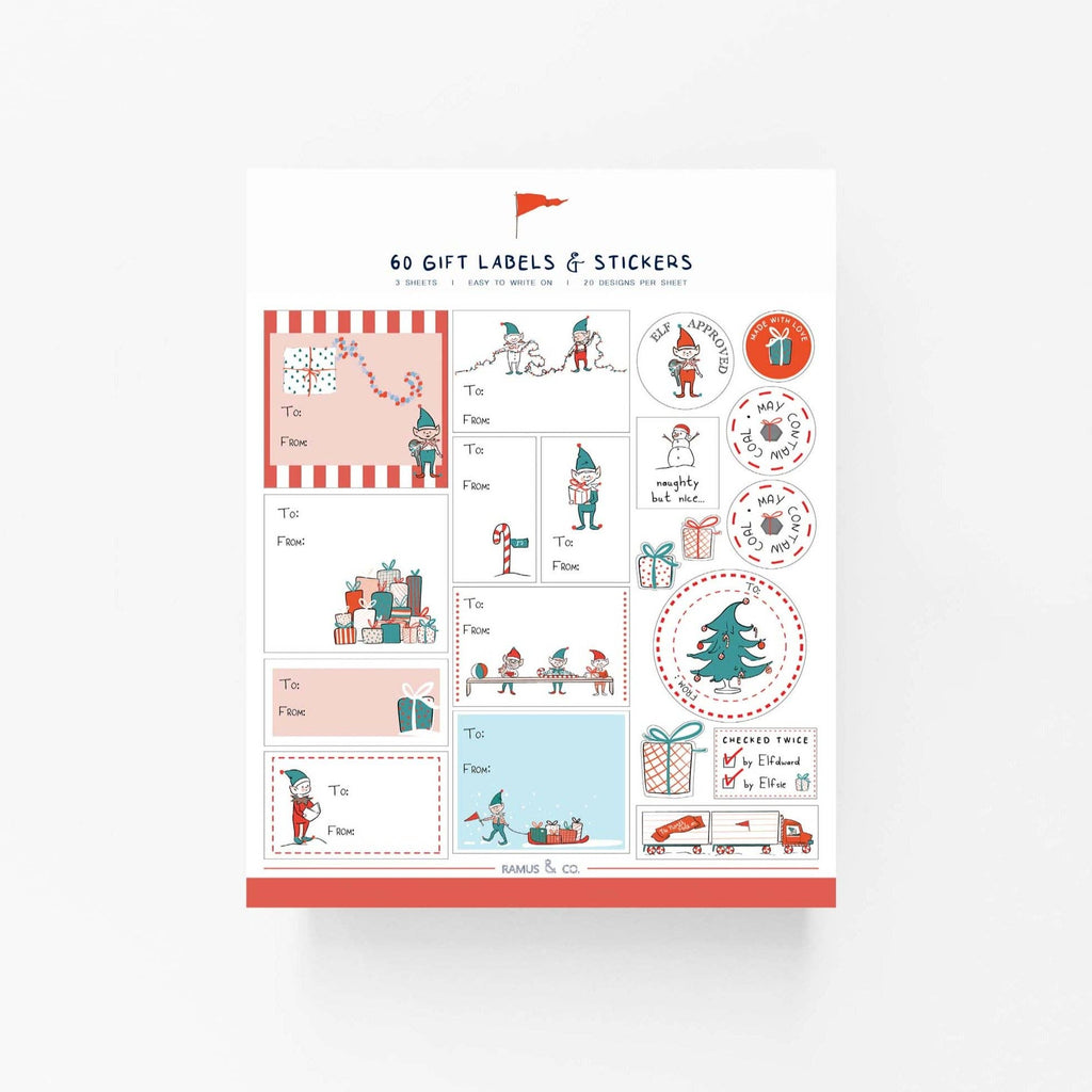 Ramus & Co. - Checked Twice Gift Label Sheets — Pack of 3