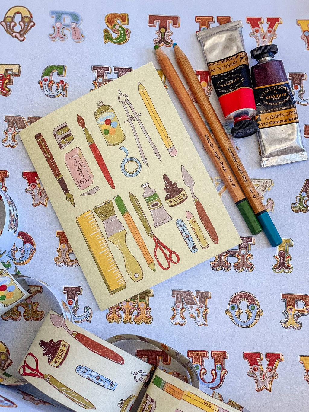 re:mused studio - Art School Supplies A2 Greeting Card