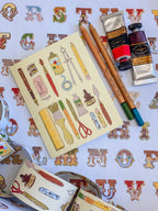 re:mused studio - Art School Supplies A2 Greeting Card