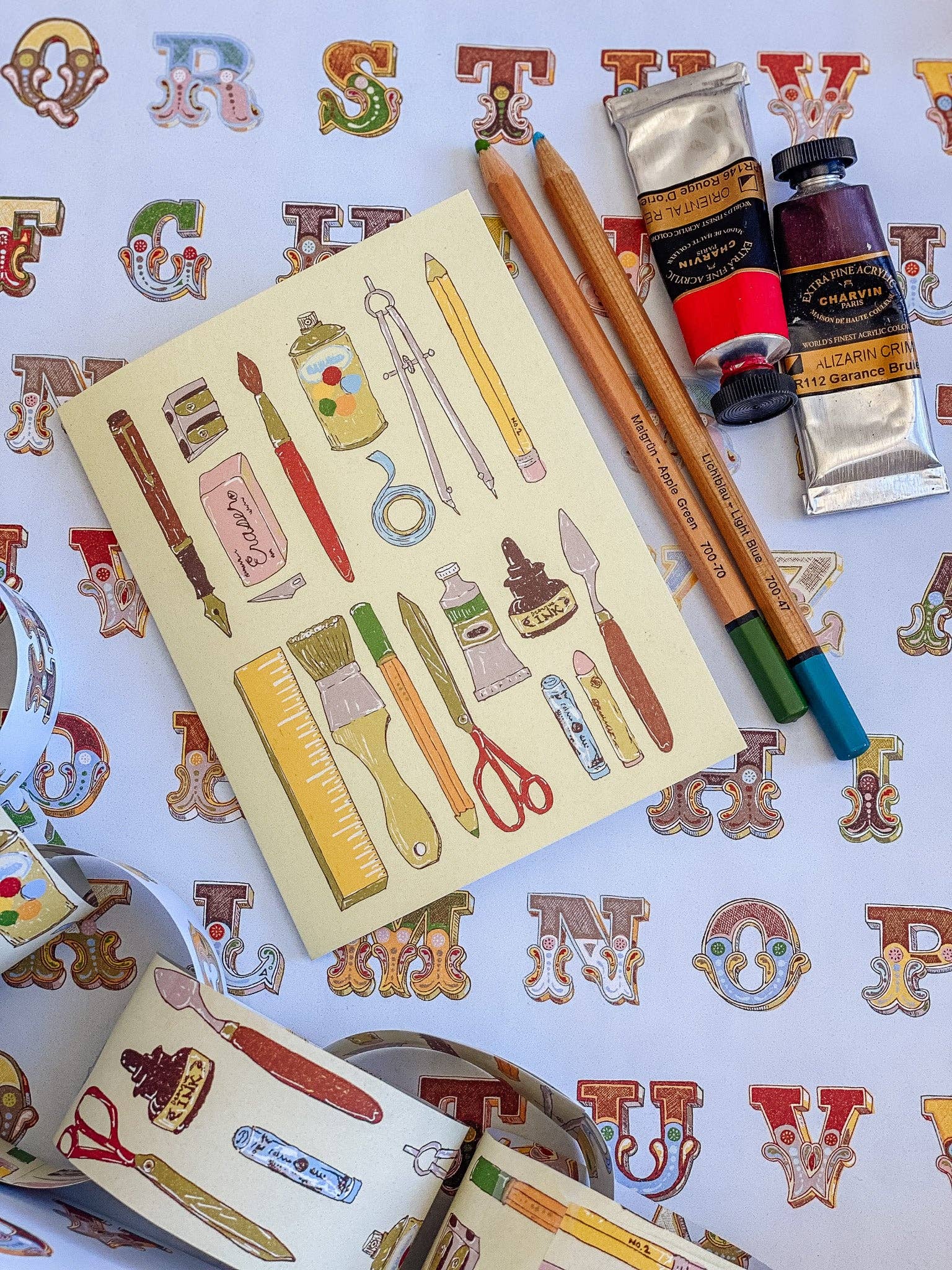 re:mused studio - Art School Supplies A2 Greeting Card