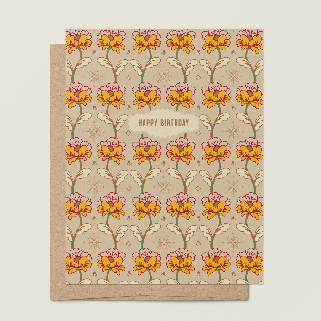 re:mused studio - Rosie Sprig Birthday A2 Greeting Card