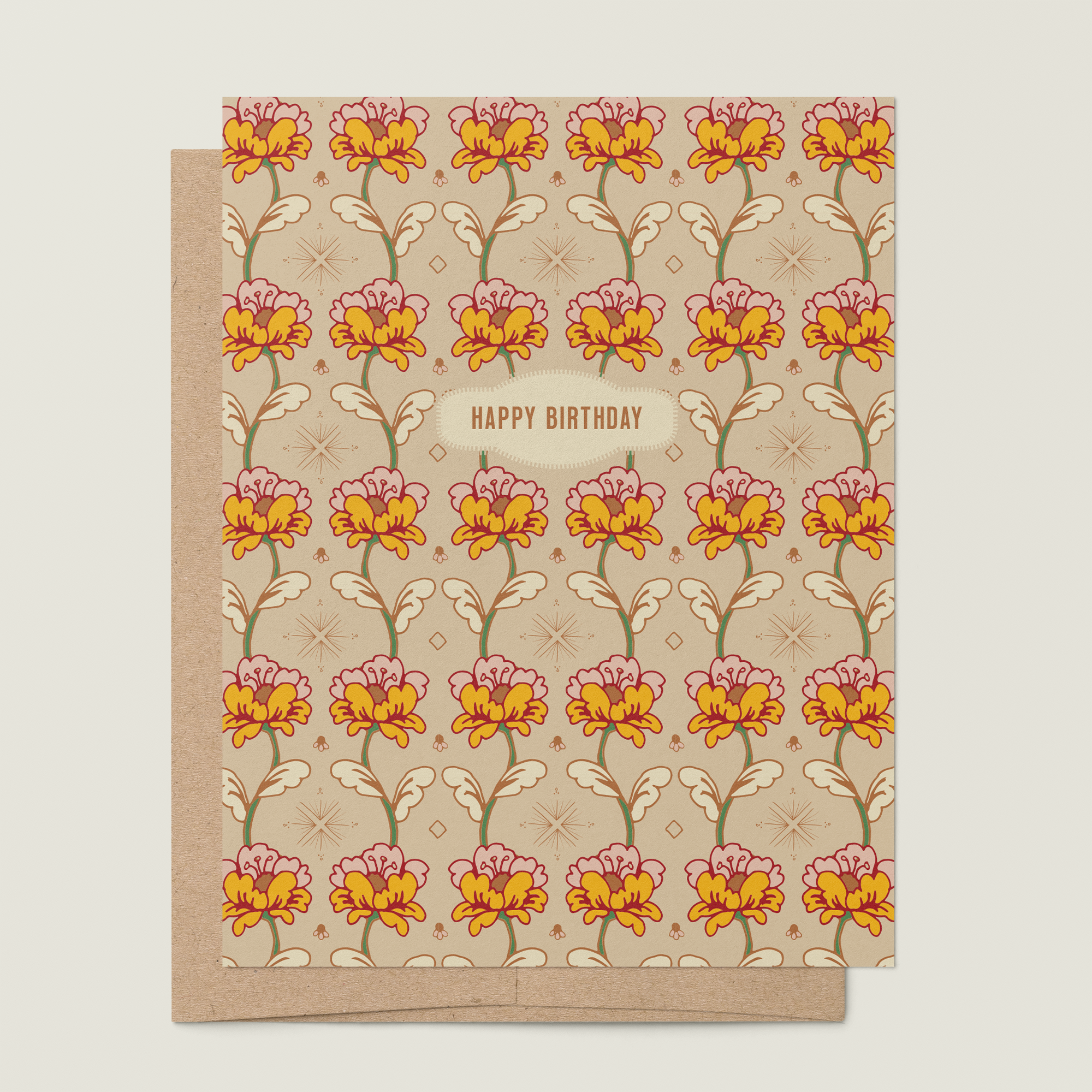 re:mused studio - Rosie Sprig Birthday A2 Greeting Card