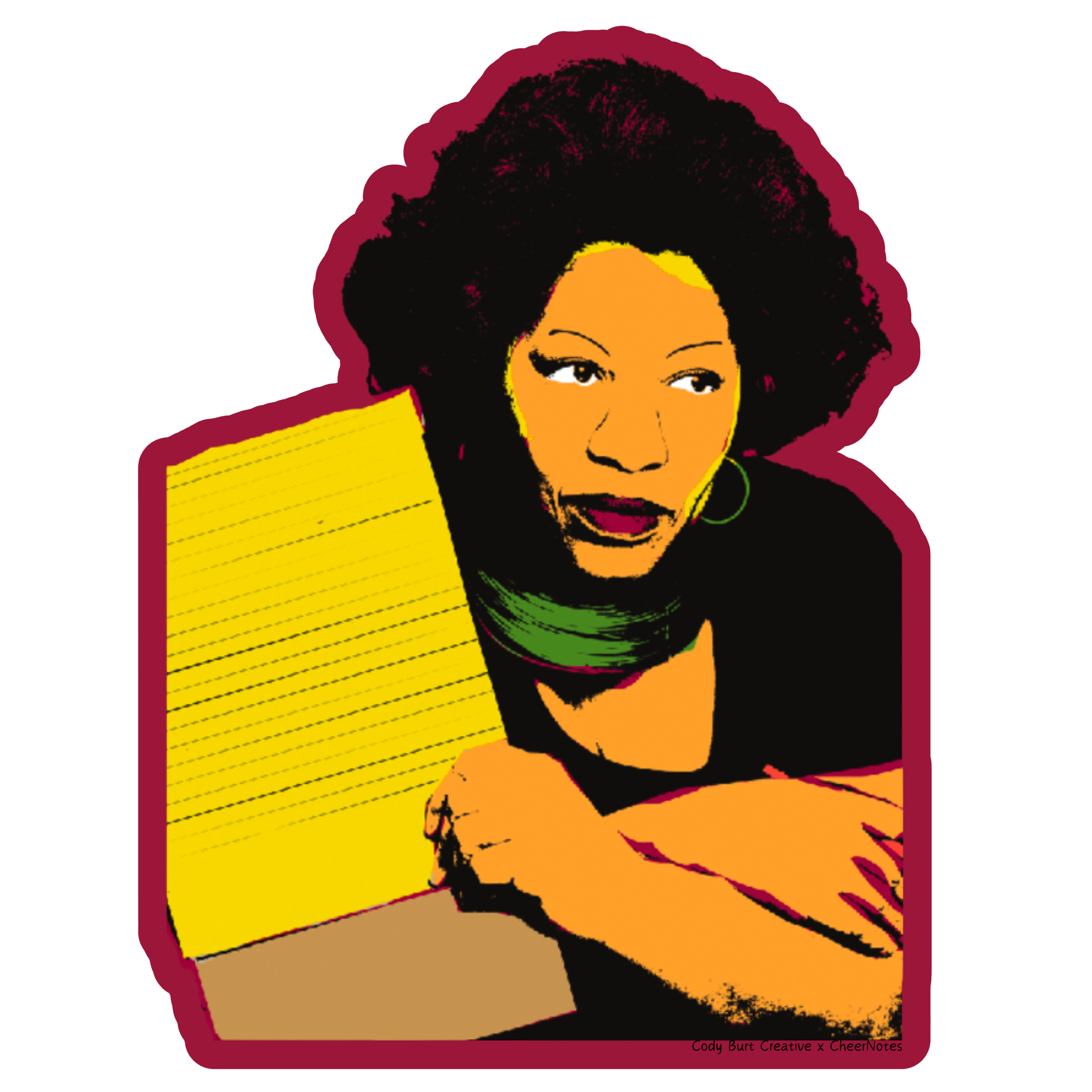 CheerNotes Greeting Cards & Stationery -  Toni Morrison Stickers