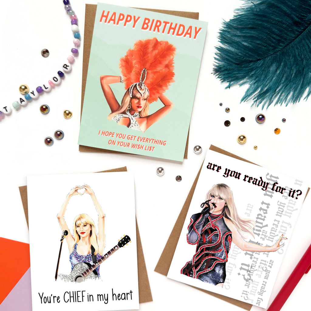 Morgan Swank Studio - Taylor Showgirl | Pop Culture Birthday Card