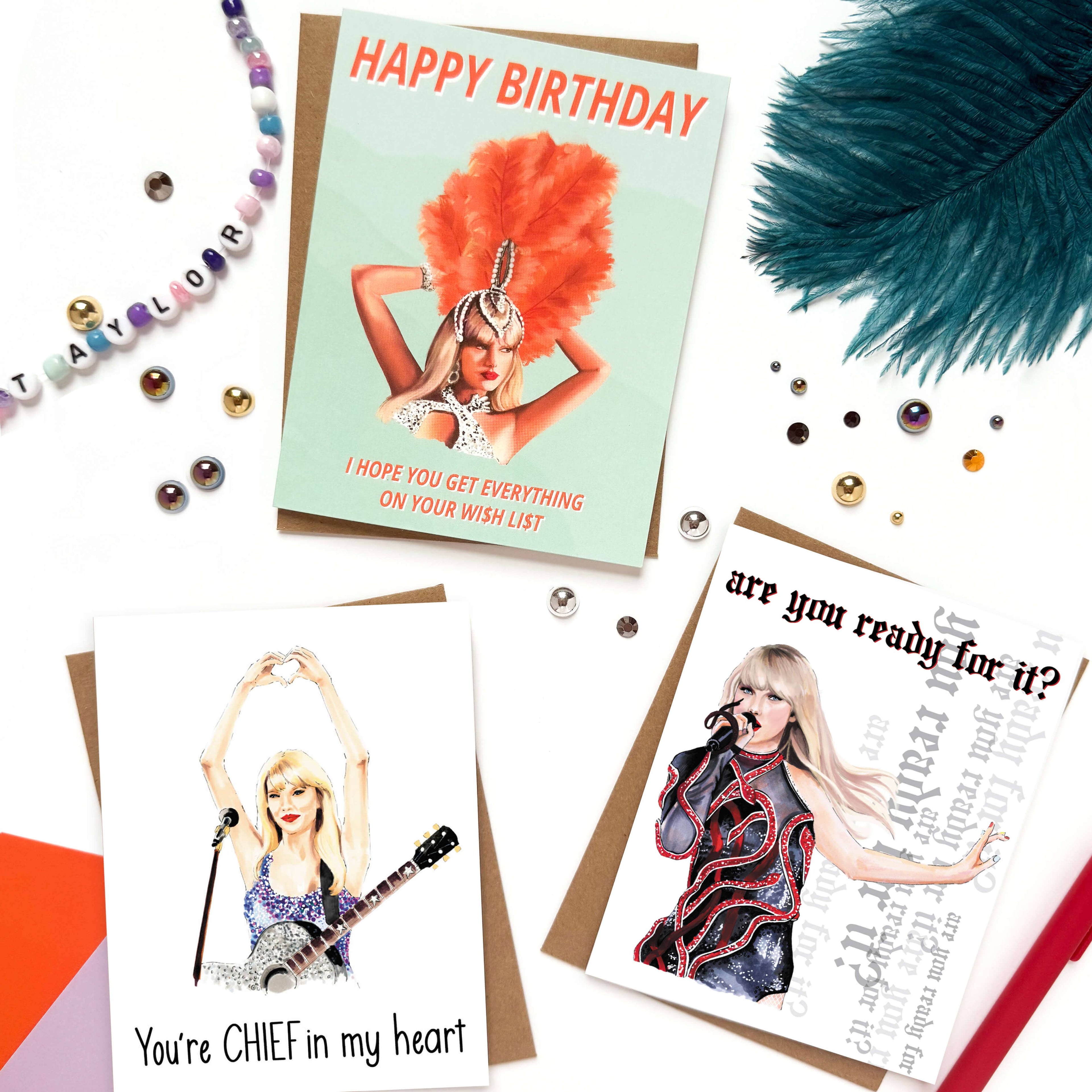 Morgan Swank Studio - Taylor Showgirl | Pop Culture Birthday Card