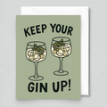 inviting affairs paperie - Keep Your Gin Up Greeting Card – Funny Cocktail Card