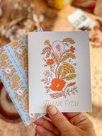 re:mused studio - Dandelion Poppy Rows A2 Greeting Card