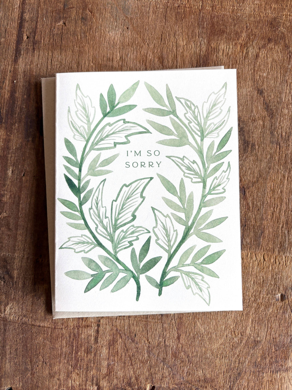 Katharine Watson - "I'm So Sorry," Greeting Card