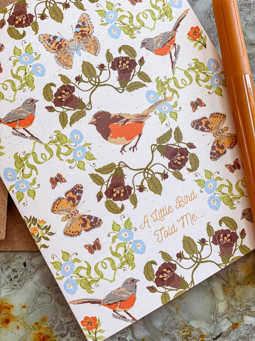 re:mused studio - Belladonna Birds Birthday A2 Greeting Card