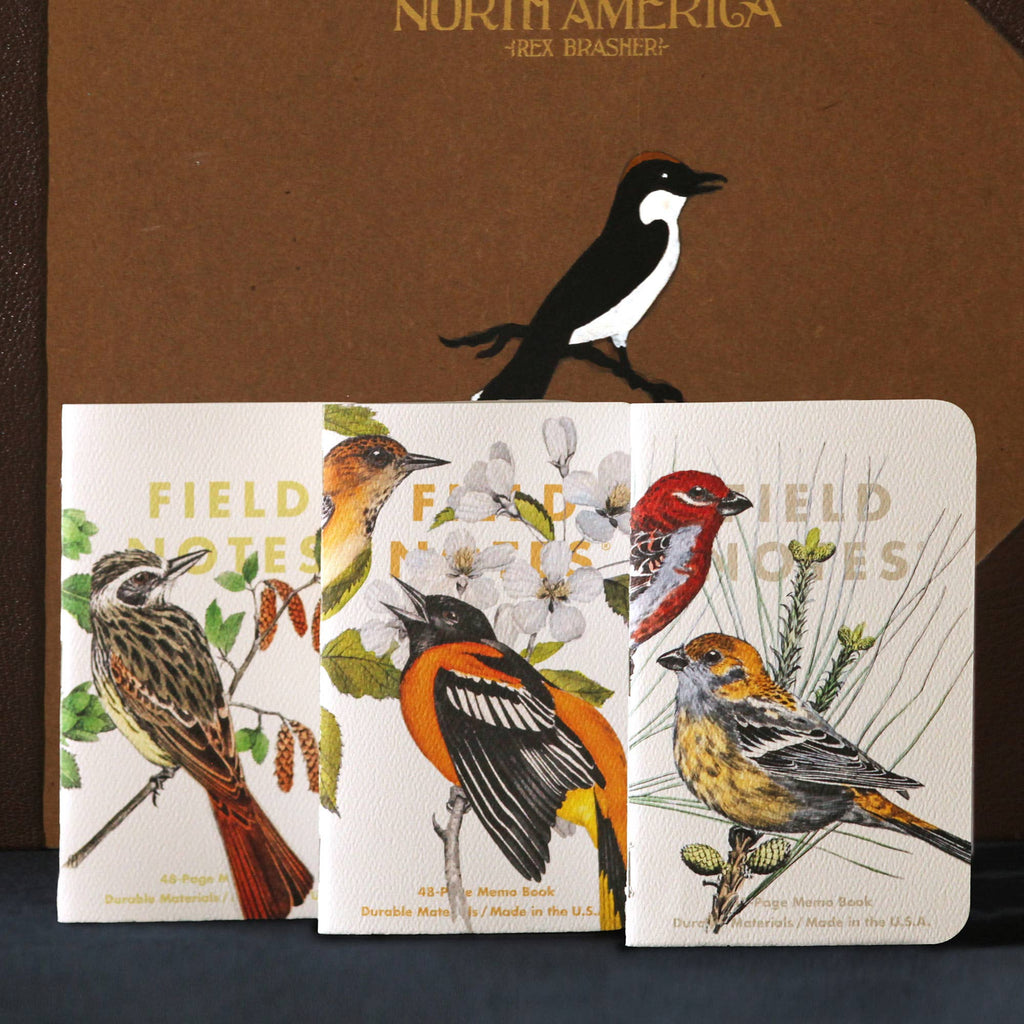 Field Notes - Birds and Trees of North America: Pack C: Redstart, Cardinal, Redshoulder Hawk