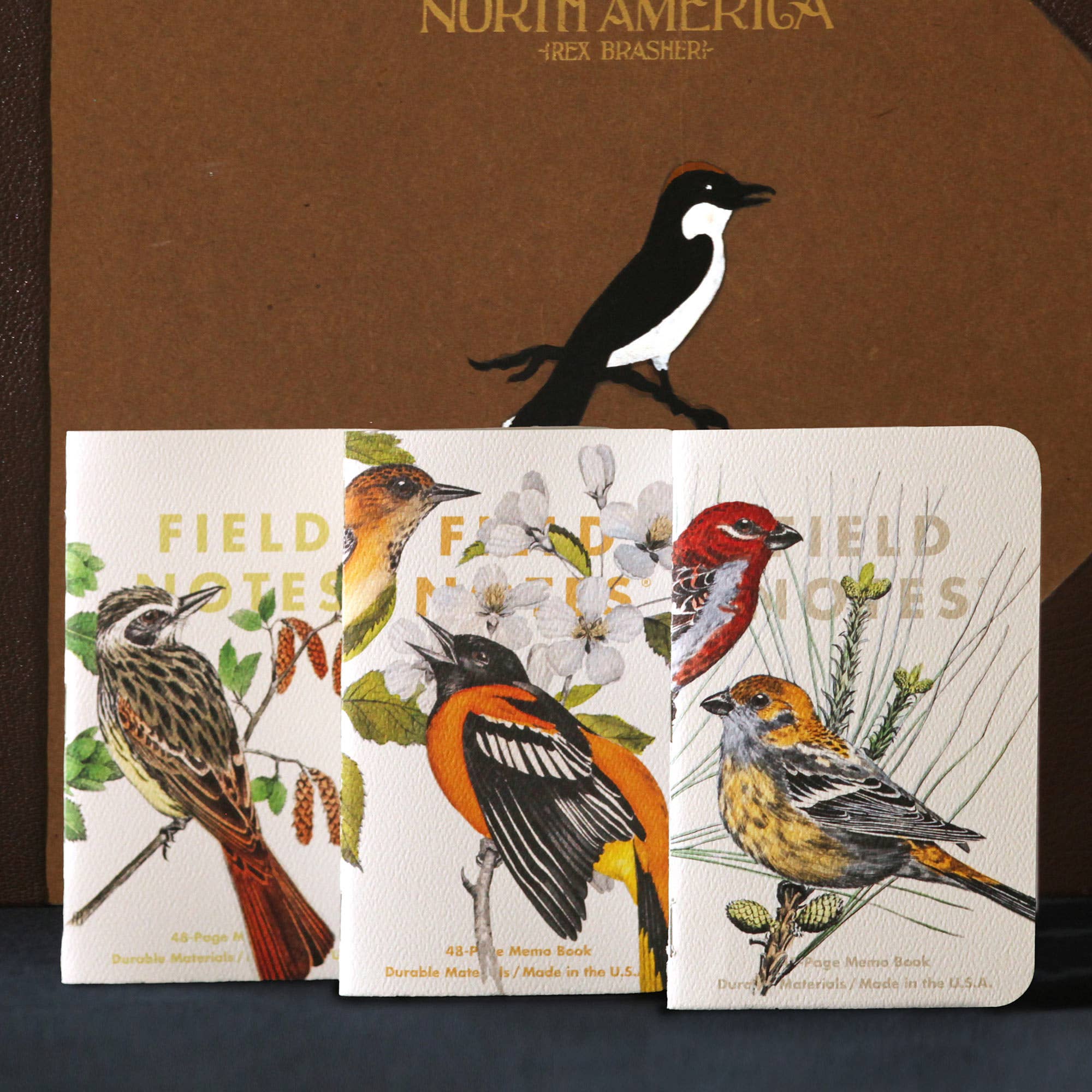 Field Notes - Birds and Trees of North America: Pack C: Redstart, Cardinal, Redshoulder Hawk