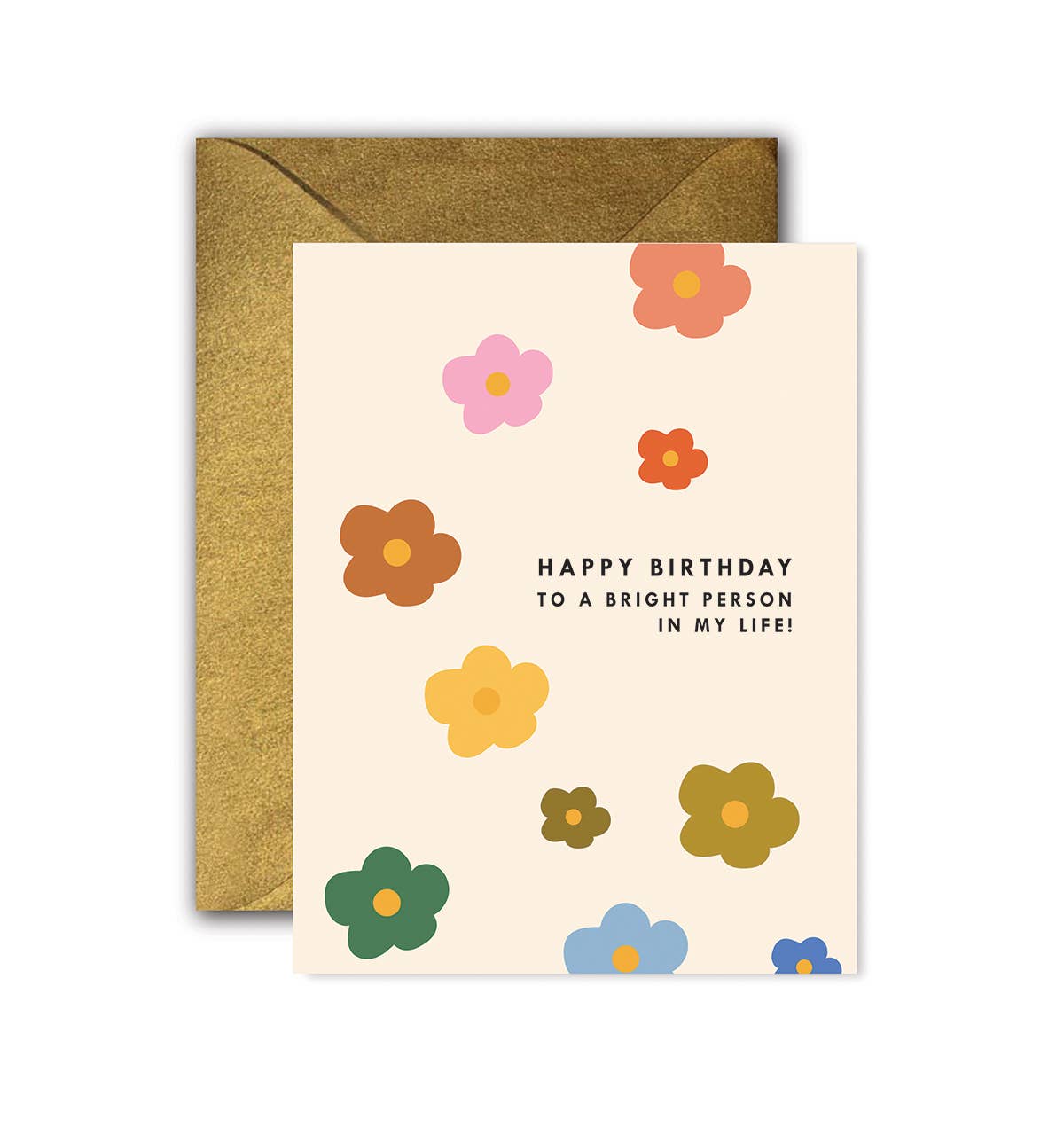 Ginger P. Designs - Mod Floral Bright Person Birthday Greeting Card