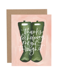 1canoe2 - Helping Me Rain Boots Thank You Greeting Card