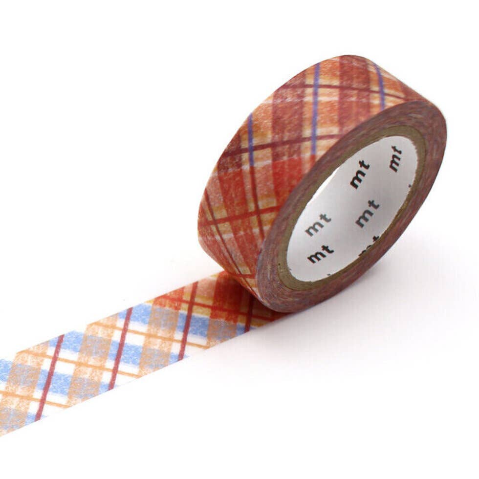 mt masking tape (Sweet Bella) - 15mm crayon check