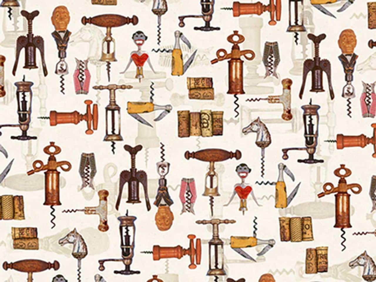 Nelson Line - Wine Cork Screws - Wrapping Paper Sheet: Sheet