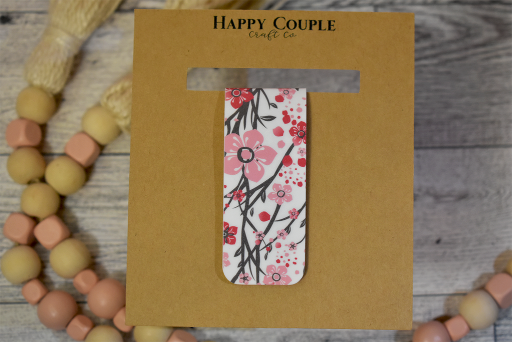 Sakura Design Gallery - Pink and Red Cherry Blossom Magnetic Bookmark