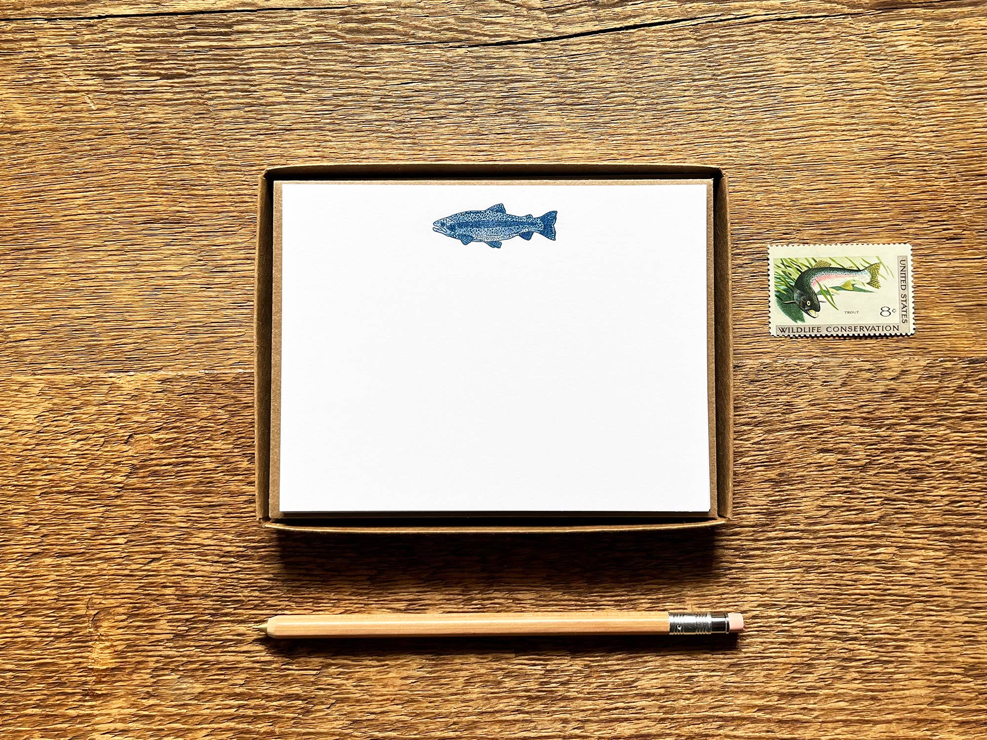 Noteworthy Paper & Press - Trout Flat Notes (Boxed Set of 8)