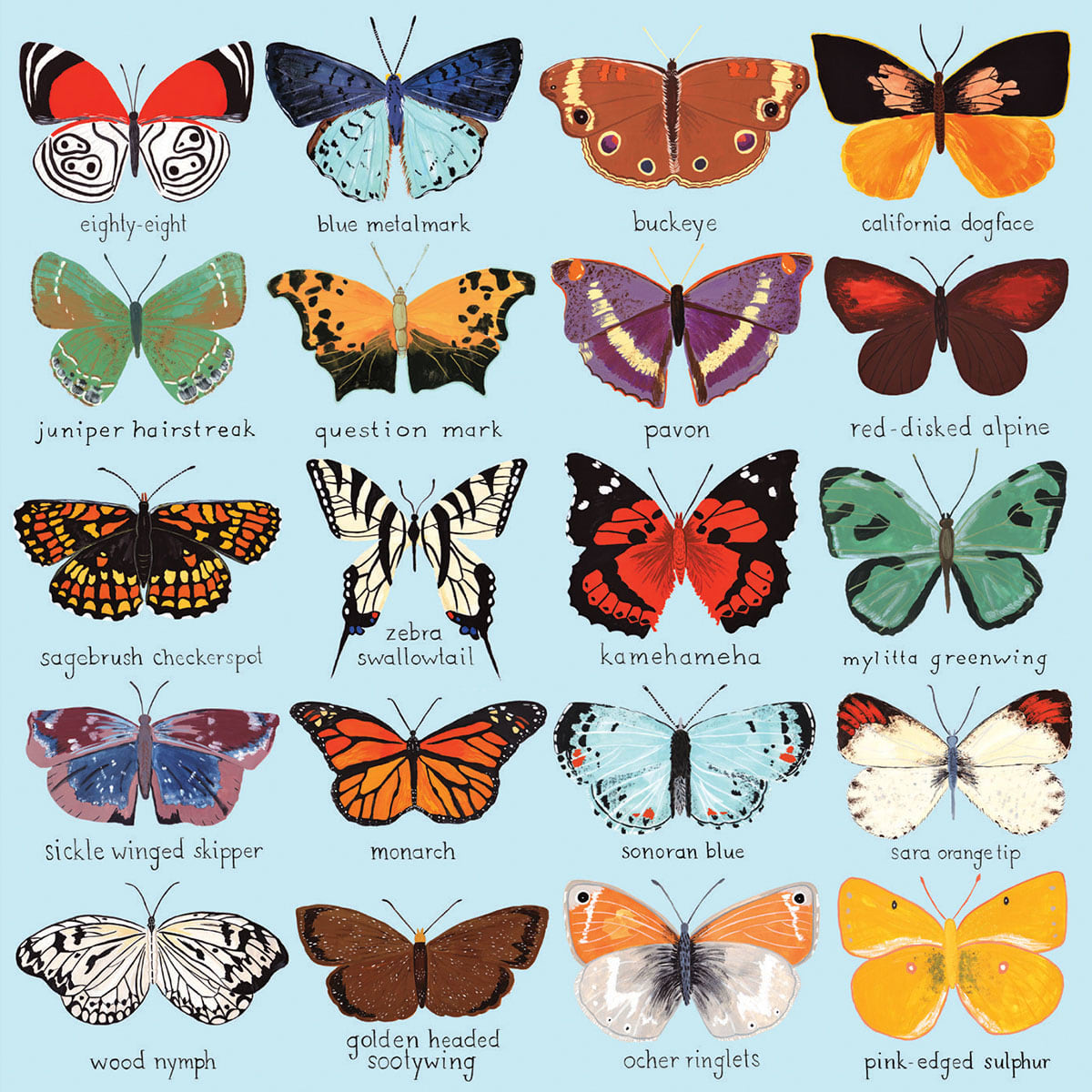 Butterflies of North America - 500 Piece Jigsaw Puzzle