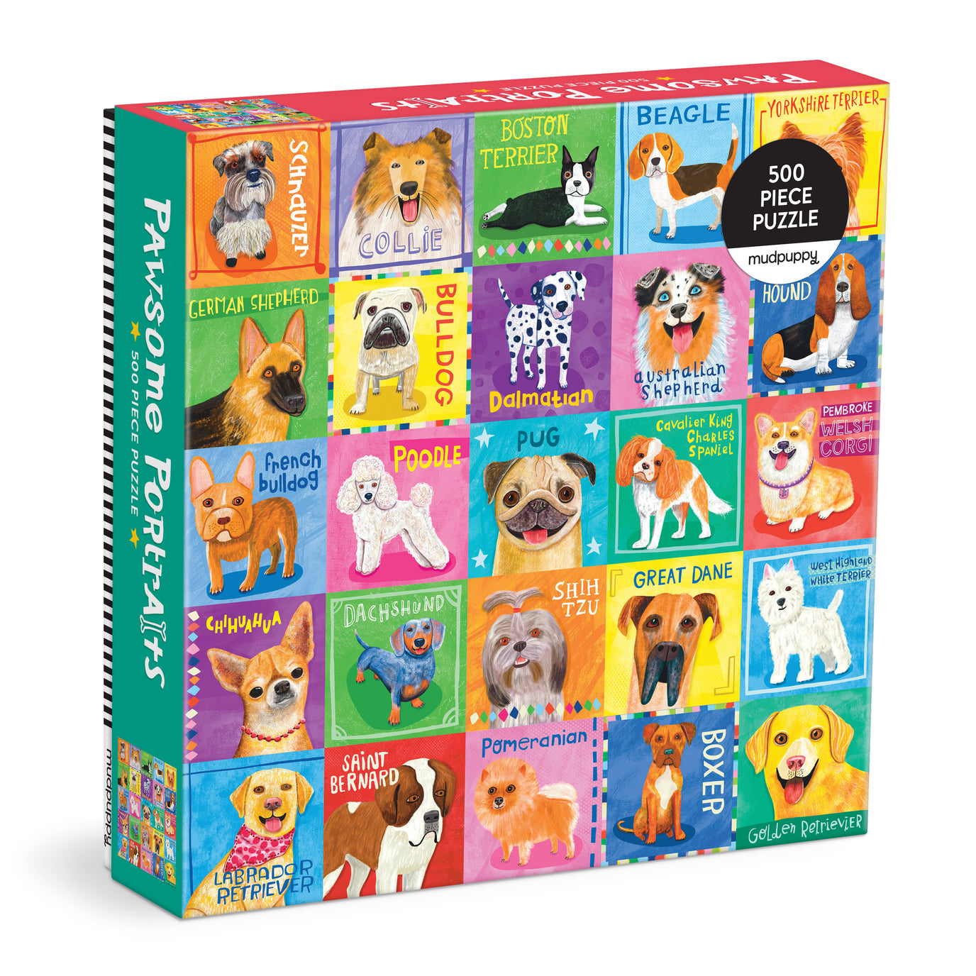 Chronicle Book Pawsome Portraits 500 Piece Puzzle