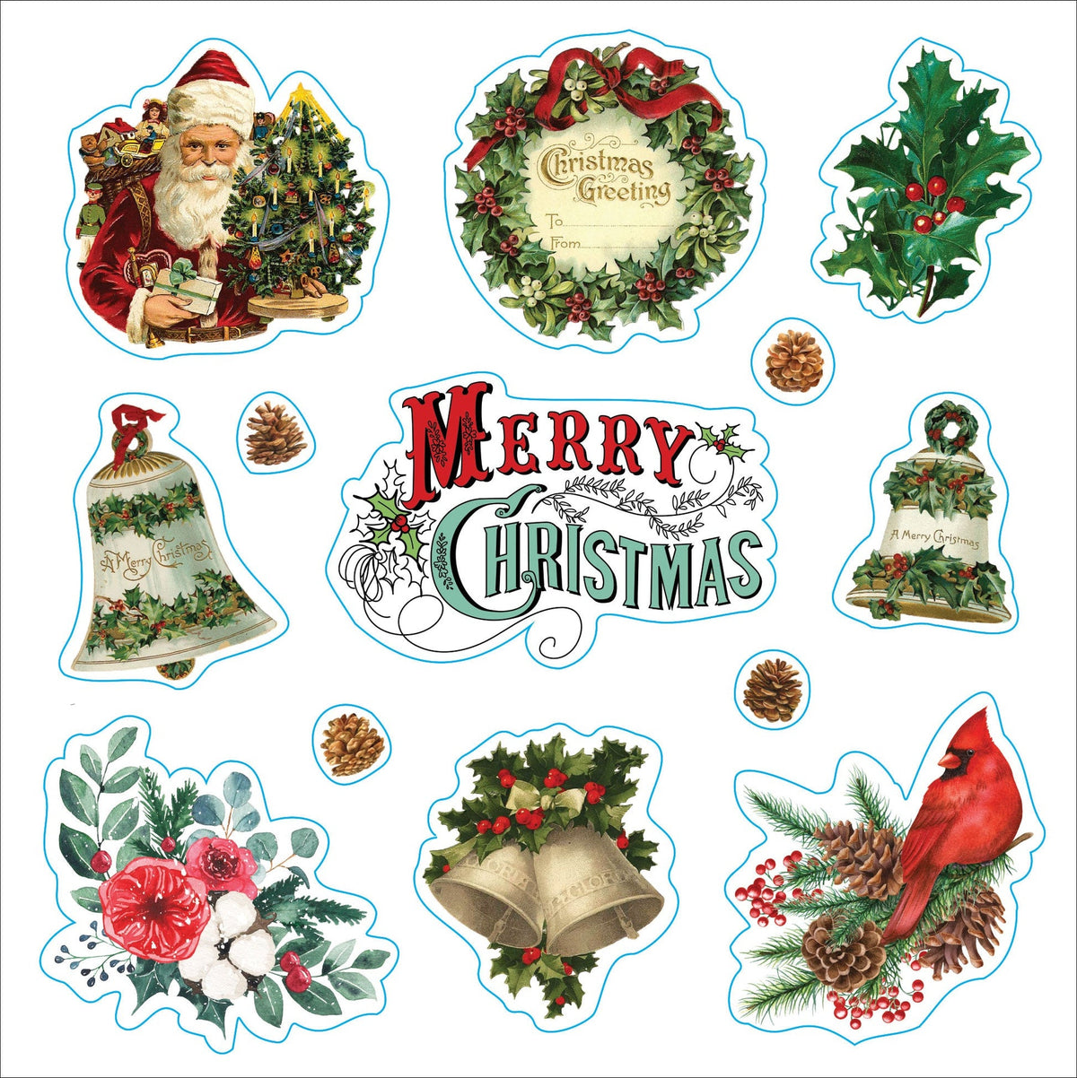 Peter Pauper Press  - Merry & Bright Christmas! A Festive Sticker Book