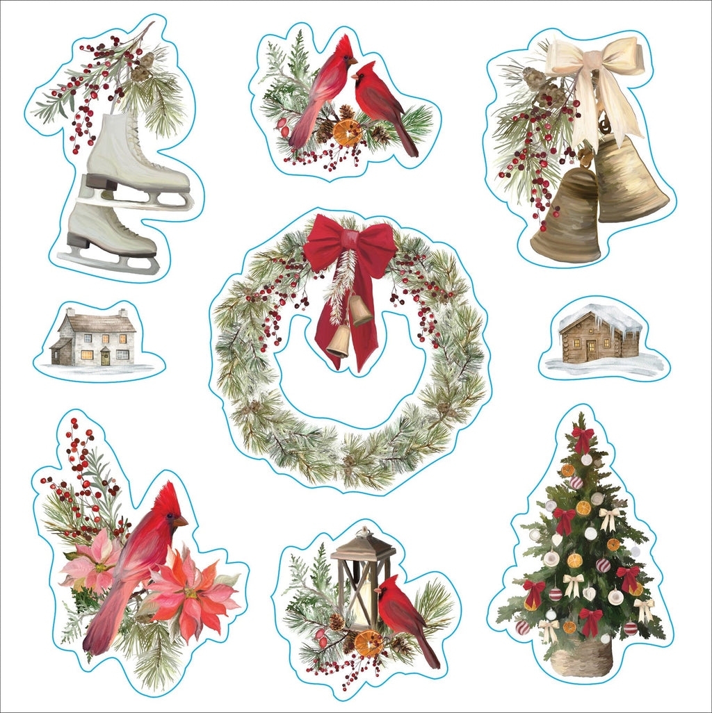 Peter Pauper Press  - Merry & Bright Christmas! A Festive Sticker Book