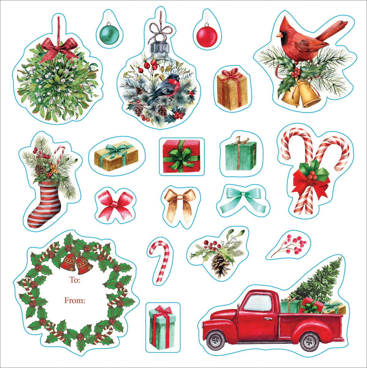 Peter Pauper Press  - Merry & Bright Christmas! A Festive Sticker Book
