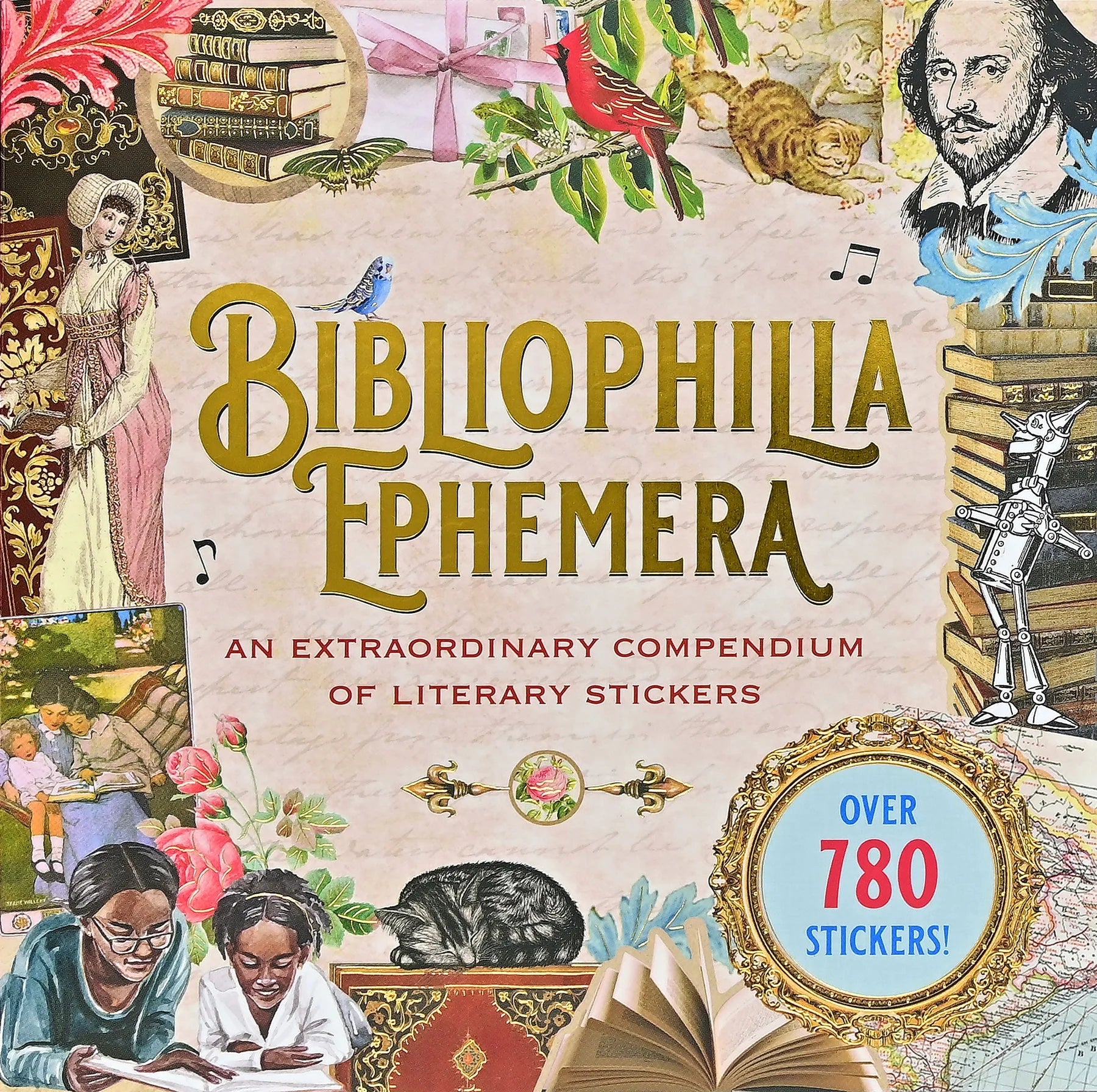 Peter Pauper Press Bibliophilia Ephemera Sticker Book
