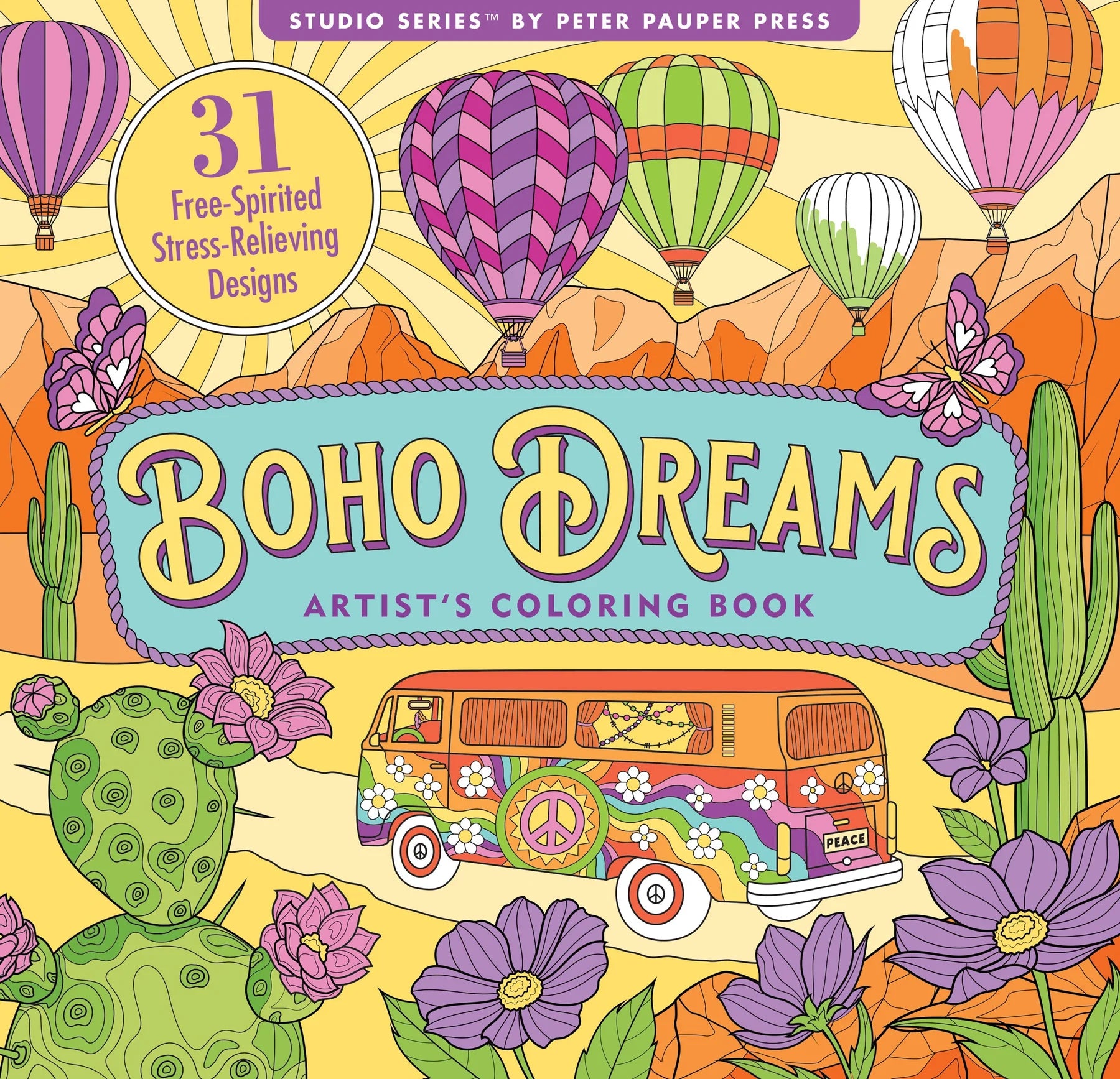 Peter Pauper Press Boho Dreams Adult Coloring Book