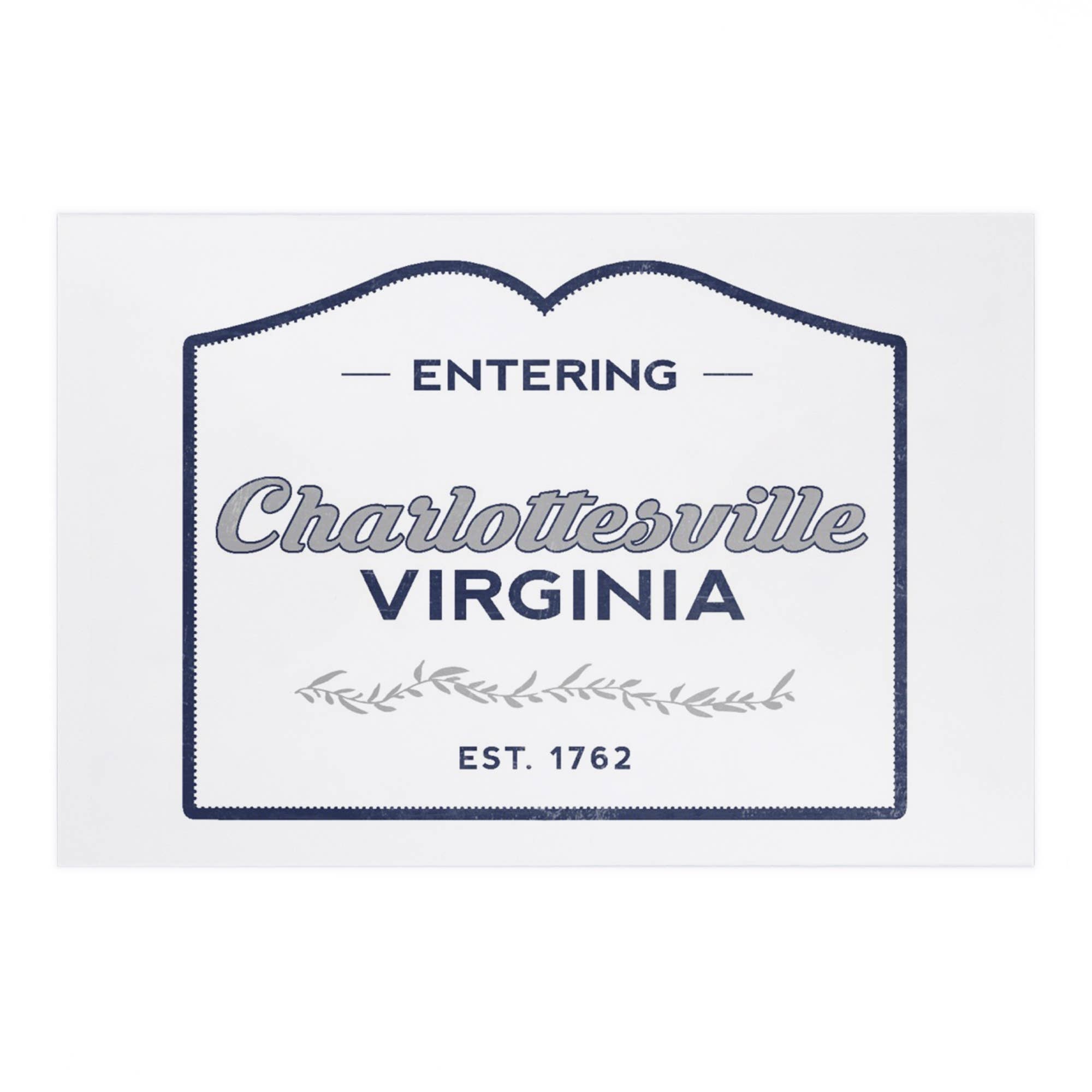 Lantern Press - PREMIUM POSTCARDS Charlottesville, Virginia, Now Entering
