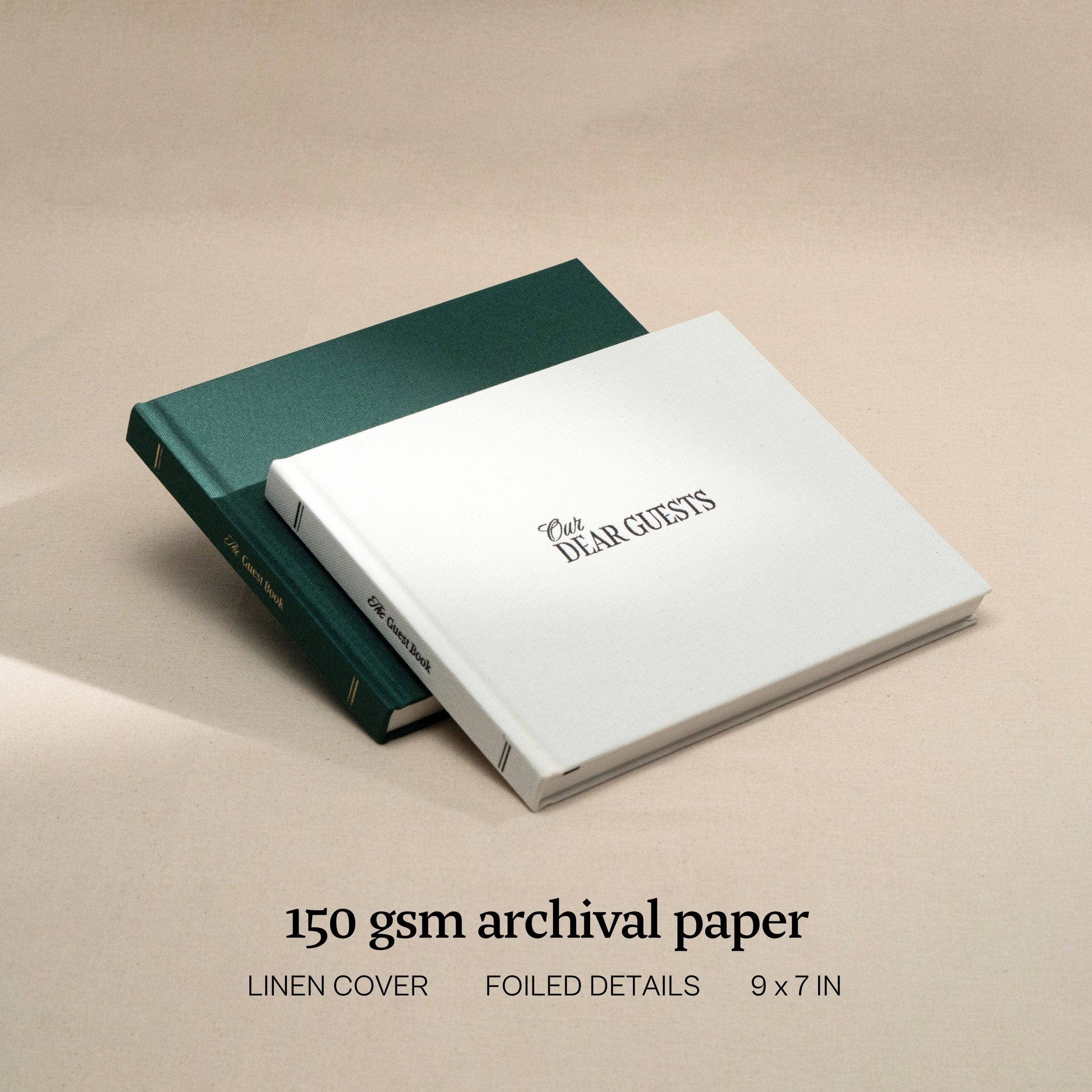 Kunitsa Co - Wedding Guest Book - Blank Sign in Book for Special Occasions: Evergreen