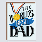 Morgan Swank Studio - World's Best Dad Medal | Father's Day Card