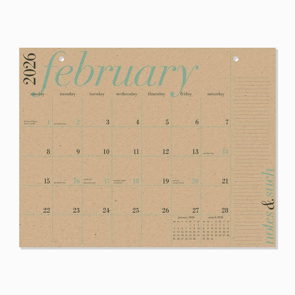 Paper Source Wholesale - 2026 Great Big 12 Month Calendar