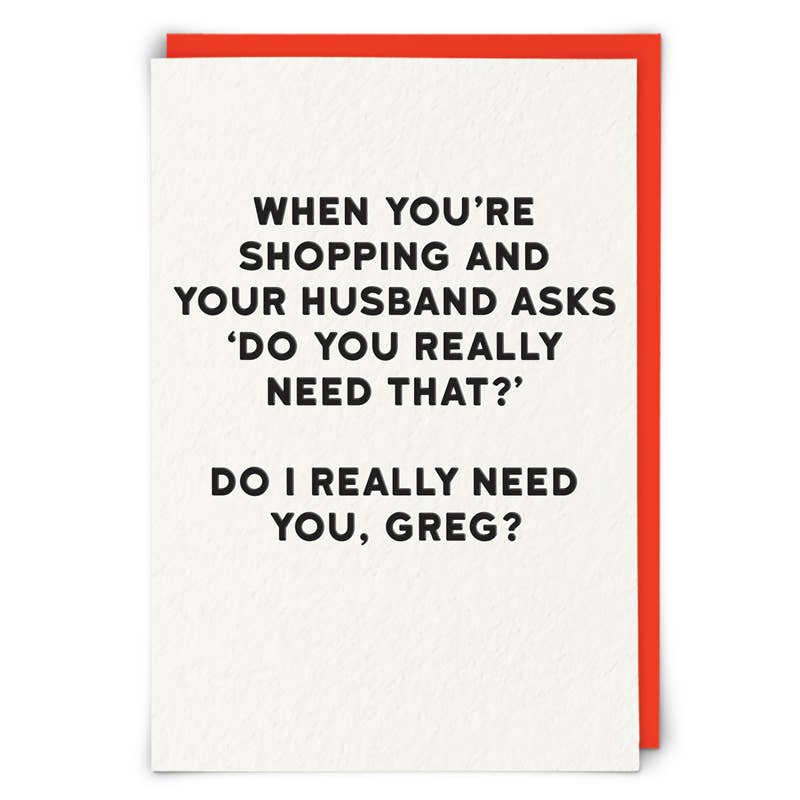Redback Cards - Shopping Greeting Card