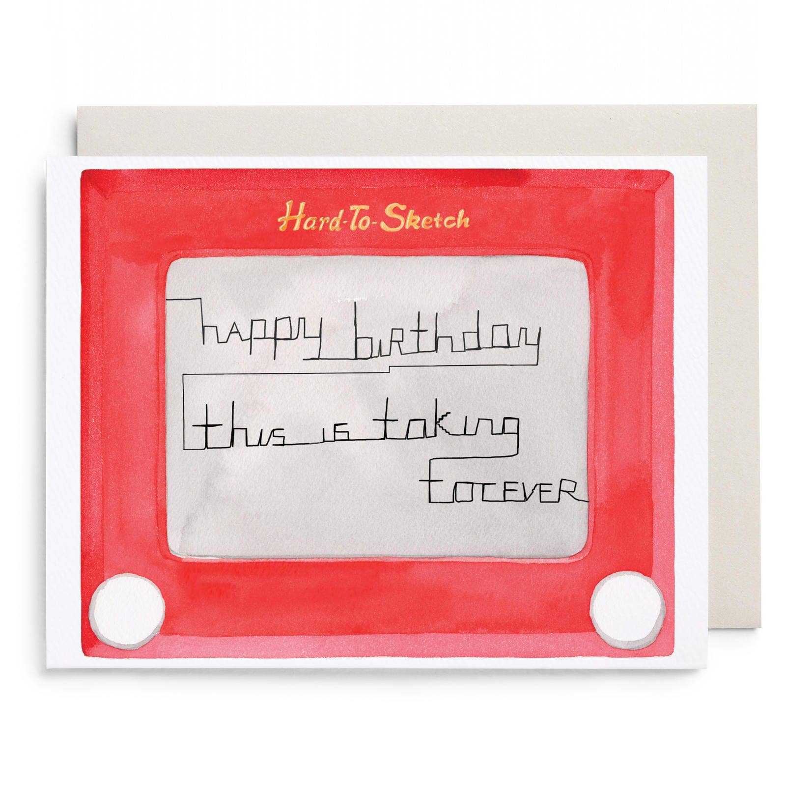 E. Frances Paper - Hard to Sketch Birthday Greeting Card