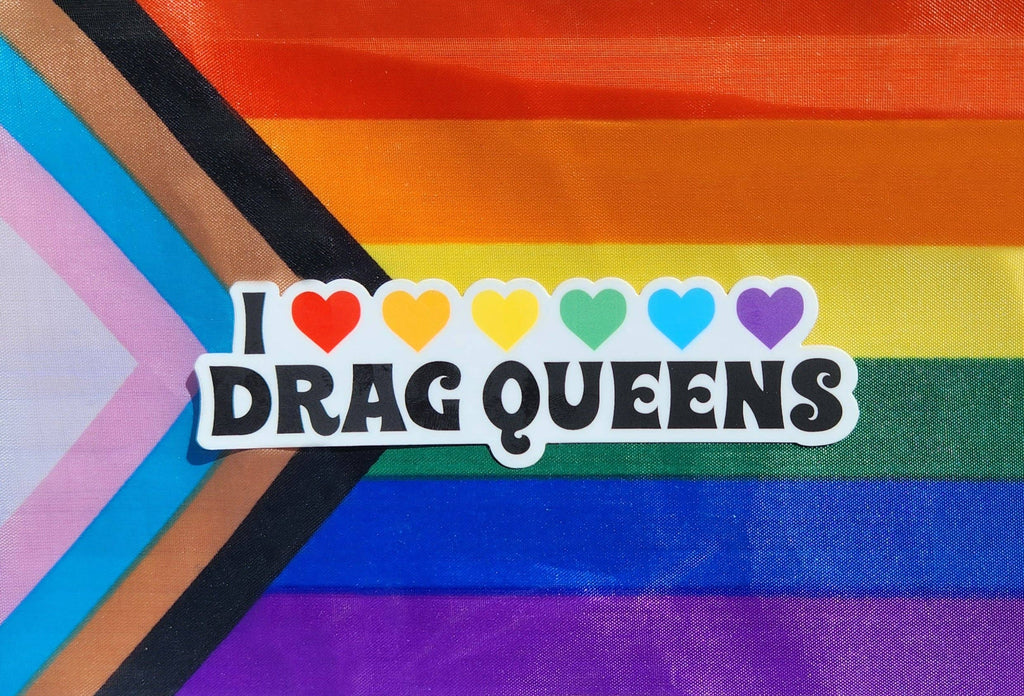 Discovery Stickers - I Love Drag Queens Vinyl Sticker