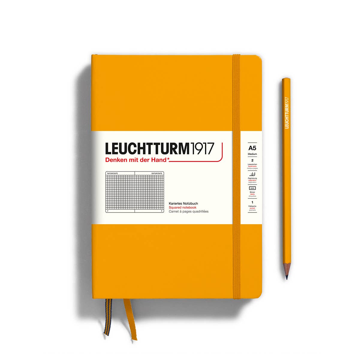 LEUCHTTURM1917 - Notebooks - Medium (A5): Rising Sun / Hardcover / Squared