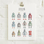 Yeesan Loh - 2026 Calendars: Robots: MON-SUN / Standard/Classic