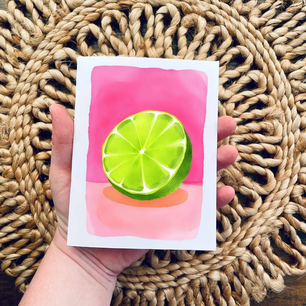 Cryptic Paper Co. - Set Of 5 Neon Fruit Note Cards For Any Occasion