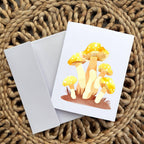 Cryptic Paper Co. - Set Of 6 Fantasy Forest Mushroom Watercolor Note Cards