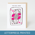 Egg Press Manufacturing - You Rule Mom Punny Letterpress Greeting Card