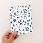 Almeida Illustrations - Deepest Condolences Navy Floral Card