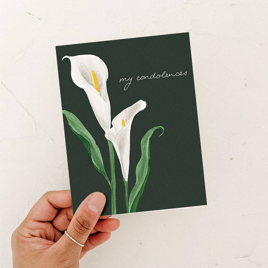 Almeida Illustrations - Cala Lily Condolence Card | Sympathy
