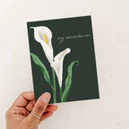 Almeida Illustrations - Cala Lily Condolence Card | Sympathy