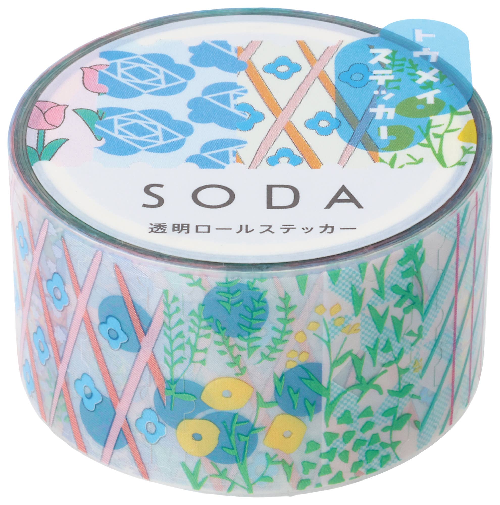 HITOTOKI by KING JIM - SODA transparent Masking Tape Sticker type: Pin badge