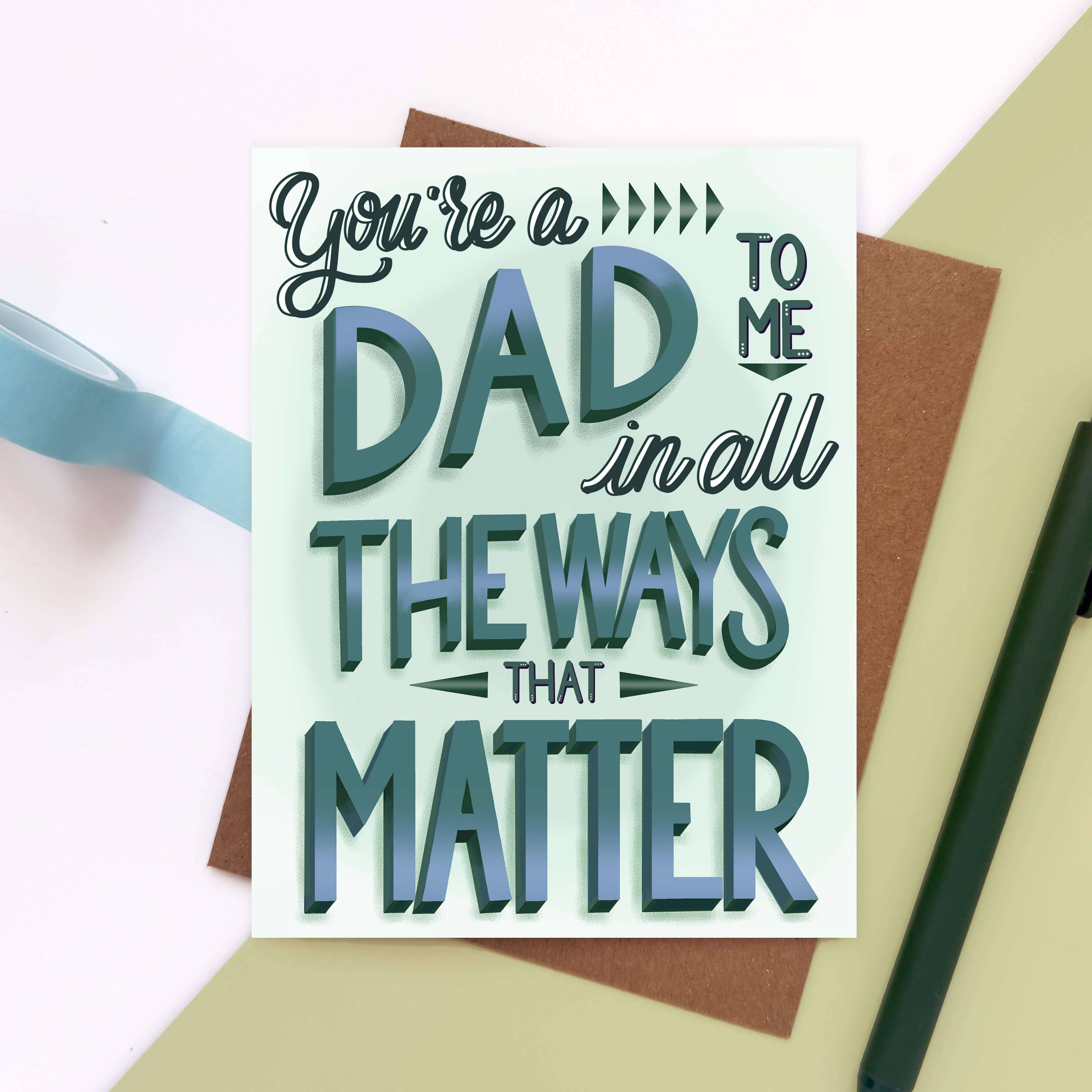 Morgan Swank Studio - Dad to Me | Alternative Father's Day Card