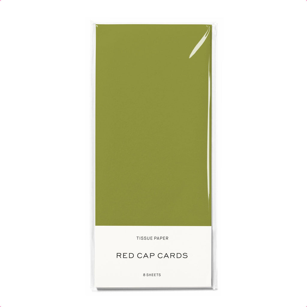 Red Cap Cards - Chartreuse tissue paper