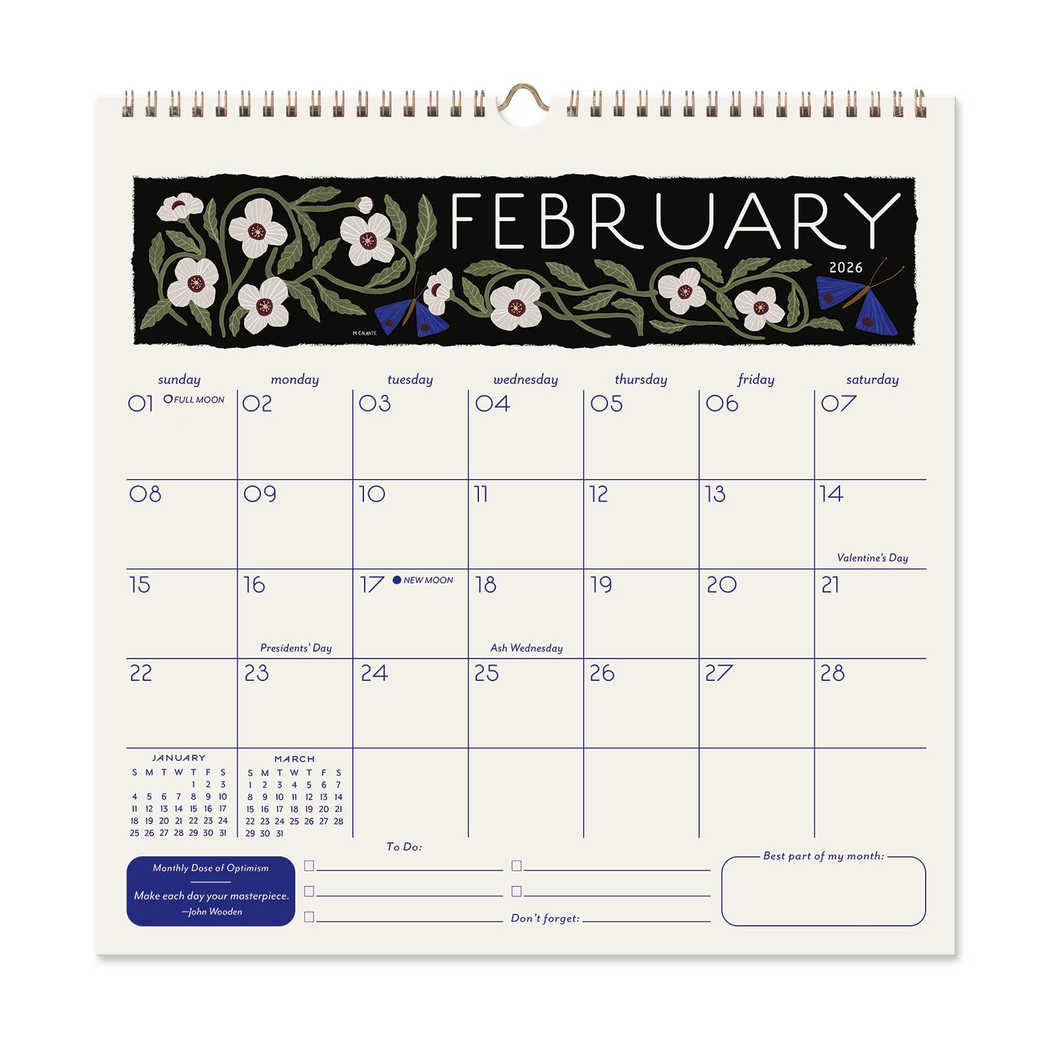 Seedlings - 2026 Seedlings Garden Party 12 Month Classic Grid Calendar