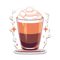 Stick With Finn - Mocha Sticker: 2.6 x 3 in