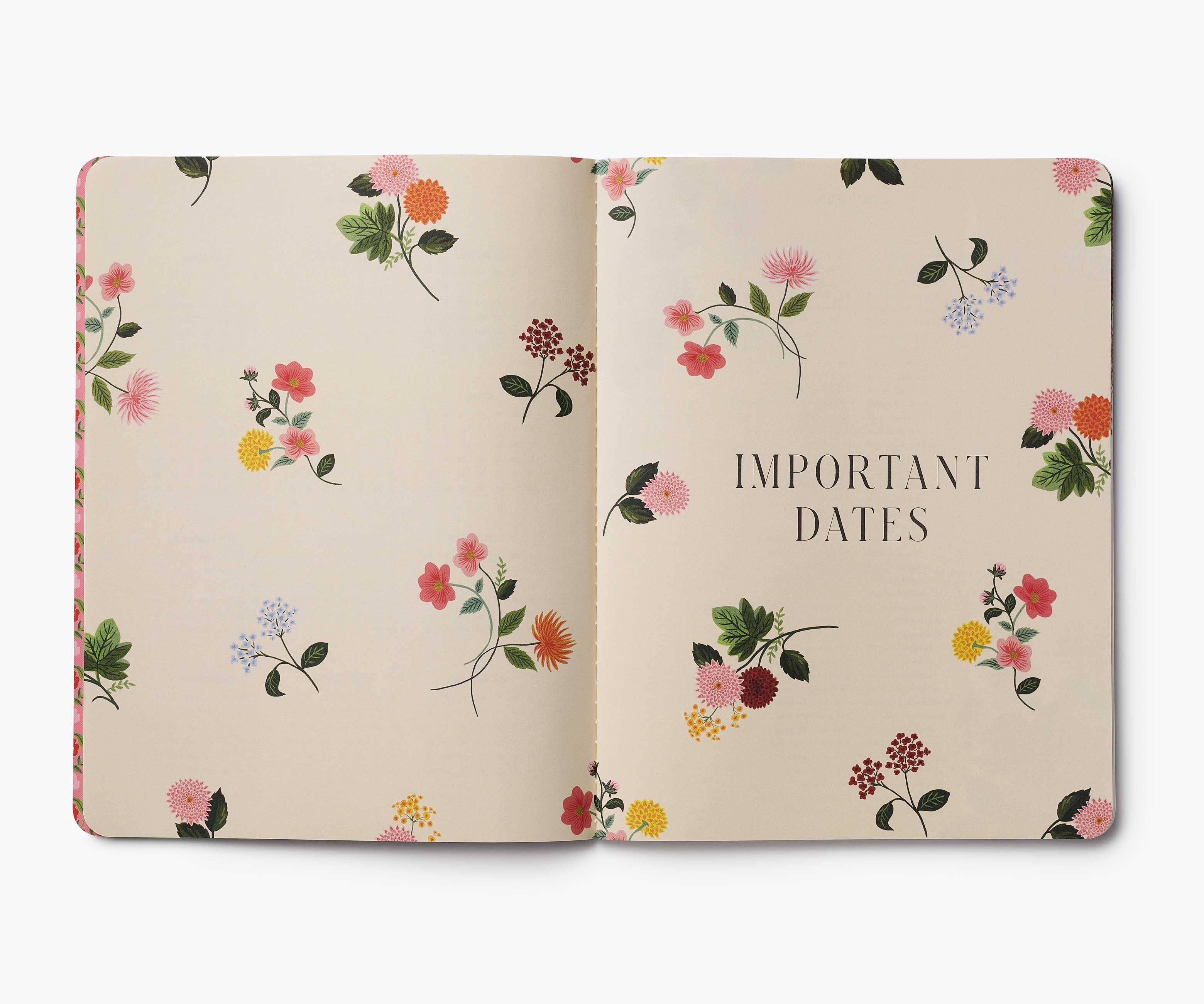 Rifle Paper Co. - 2026 Dahlia 12-Month Appointment Notebook